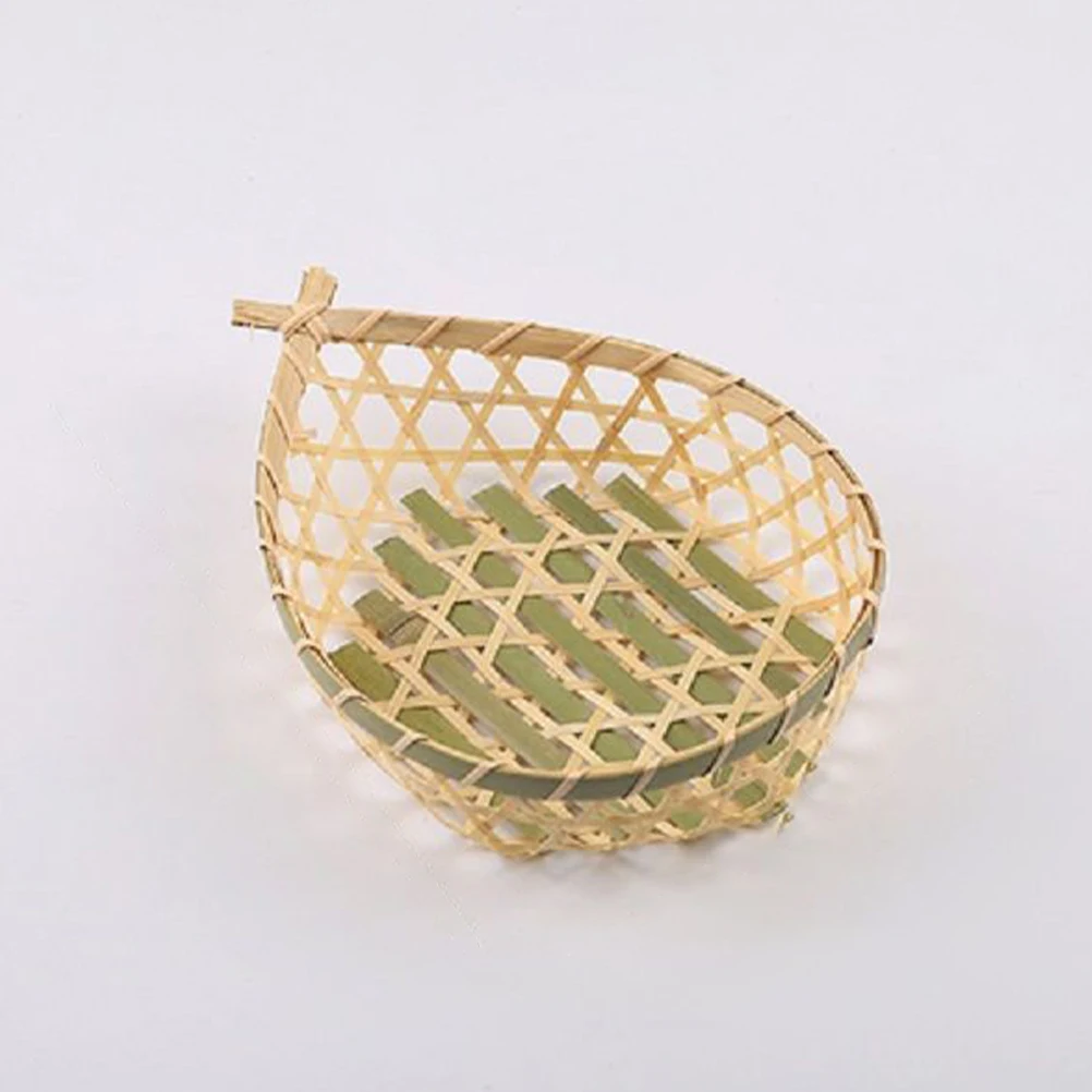 

Fish Shape Bamboo Basket Handmade Storage Organizer For Fruit Snacks Tea Cake Dried Fruit Candy Home Kitchen Use Stackable Large