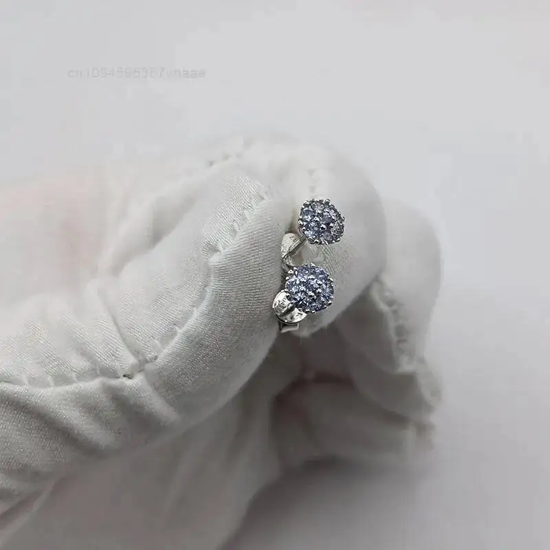 Handmade Jewelry Stud Small Stud Earrings10k Gold Stud Tanzanite Wedding Luxury Earrings