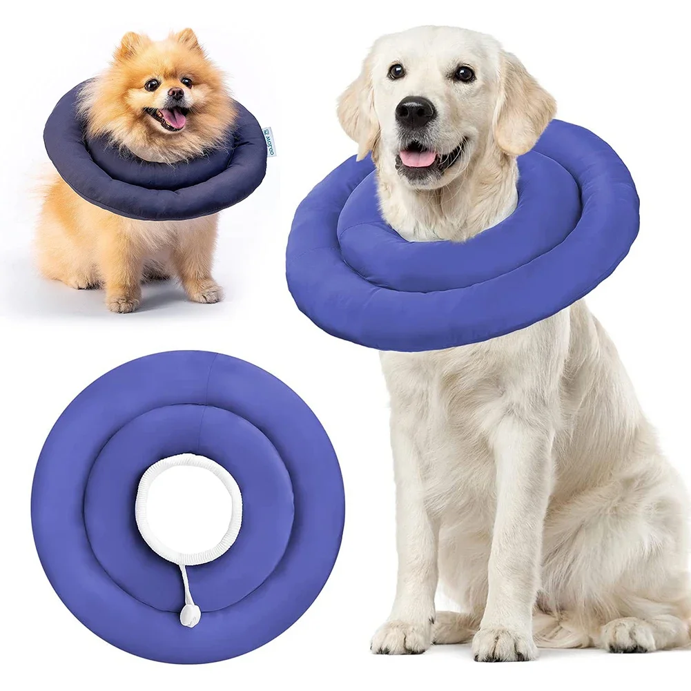 Comfy Pet Recovery Collar Water-Resistant Soft Adjustable Protective Cone After Surgery for Dogs and Cats Elizabethan Collar