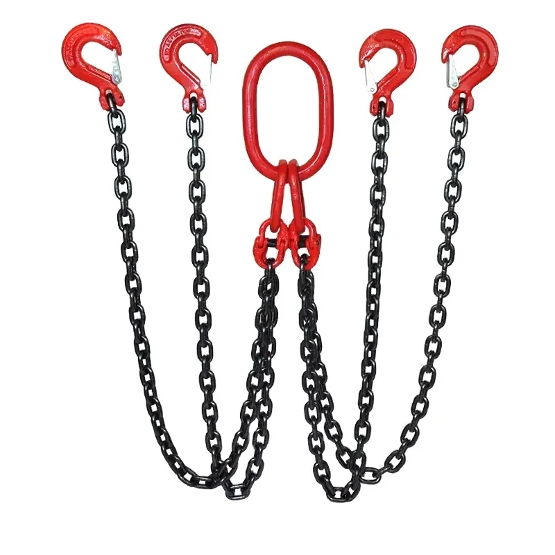 

5t，3m High Strength G80 Alloy Steel Lifting Four Legs Chain Sling With Hook