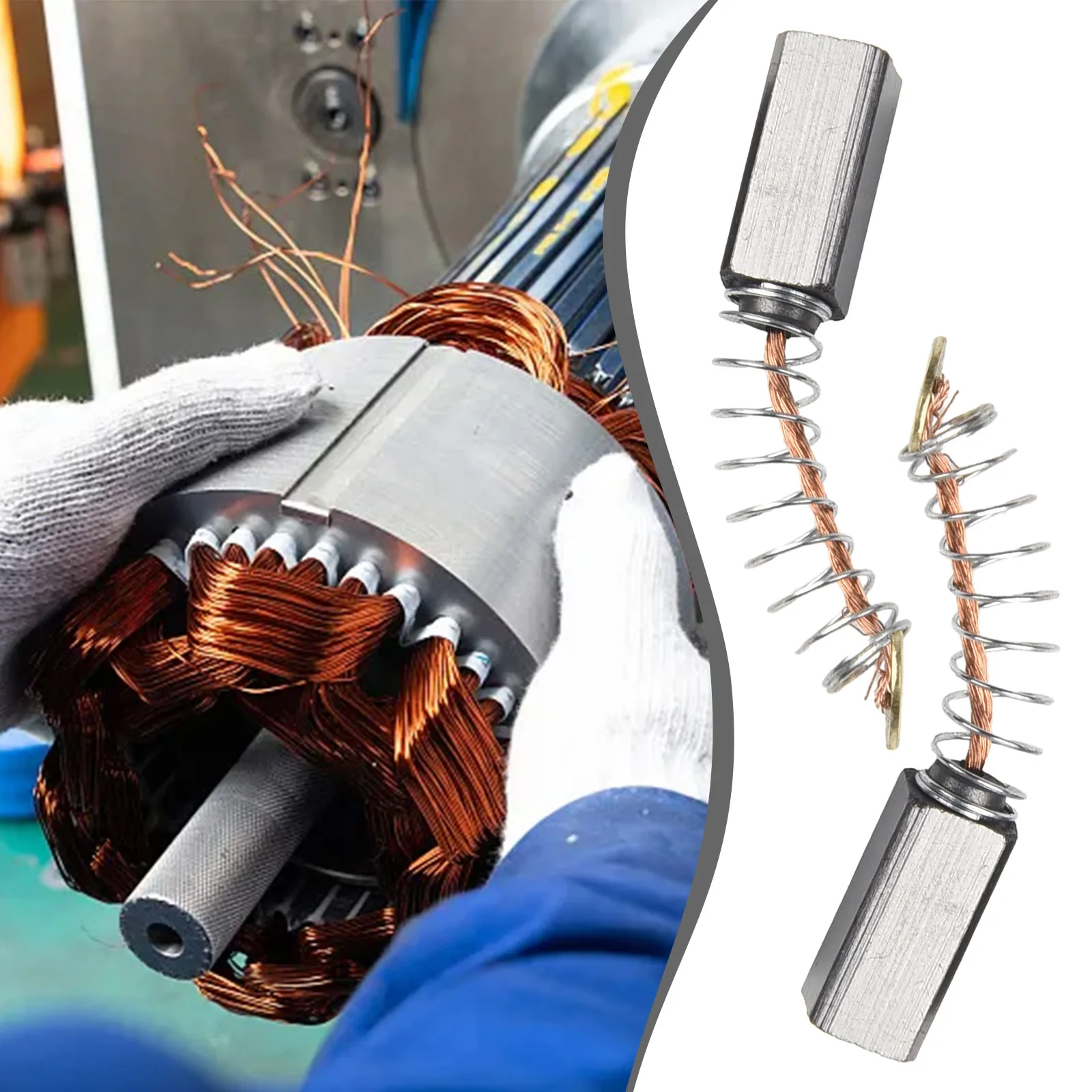 Replacmeent Accessories Electric Carbon Brushes For Electric Motors New Replacement Part Practical High Quality