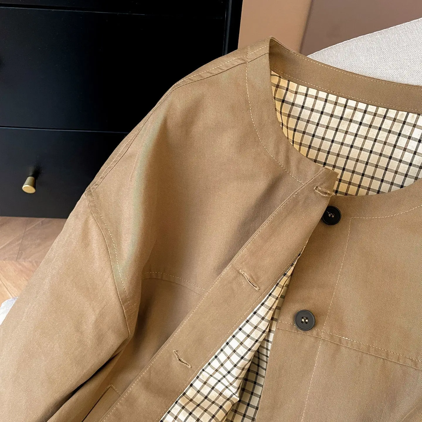 Crew Neck Tooling Jacket Women's New Spring 2026 Casual Versatile Temperament High-Quality Foreign Short Coats