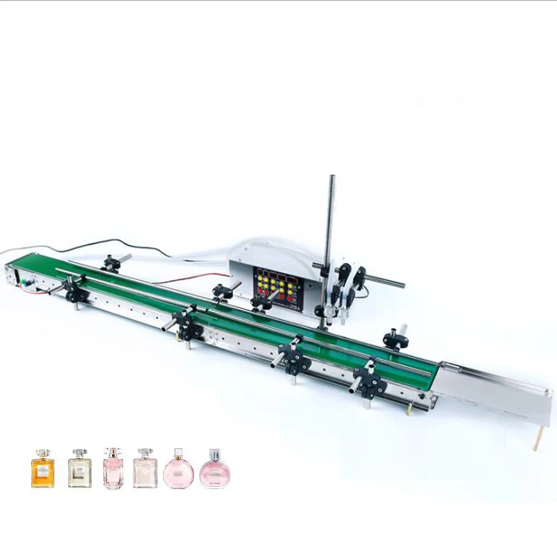 

T200 Automatic Water Milk Liquid Bottle Vial Double Heads Filling Machine With Longer Conveyor