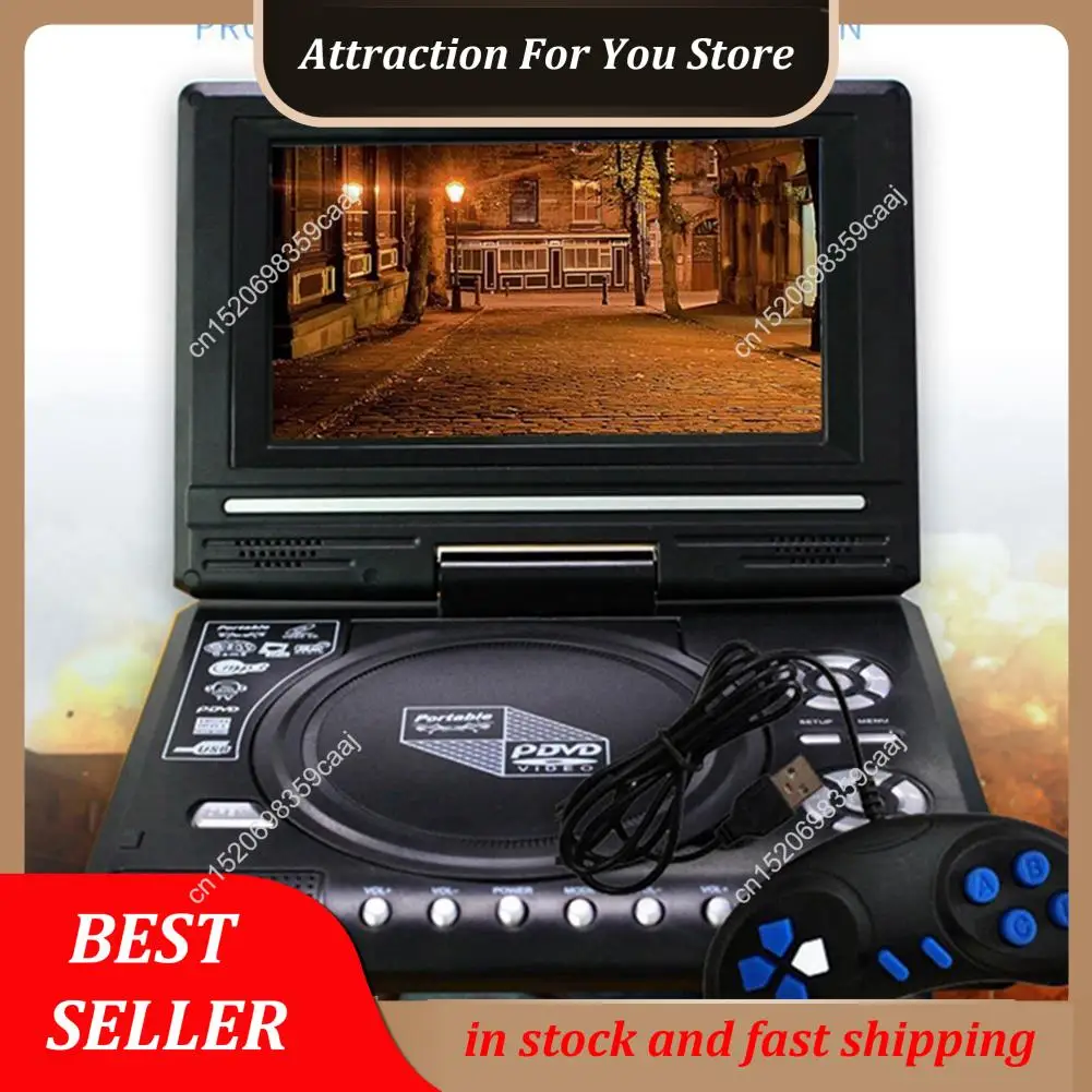 حار بيع المحمولة 7.8 بوصة التلفزيون المنزل مشغل ديفيدي للسيارة HD VCD CD MP3 HD EVD لاعب مع وظيفة التلفزيون/FM/USB/اللعبة-الاتحاد الأوروبي التوصيل