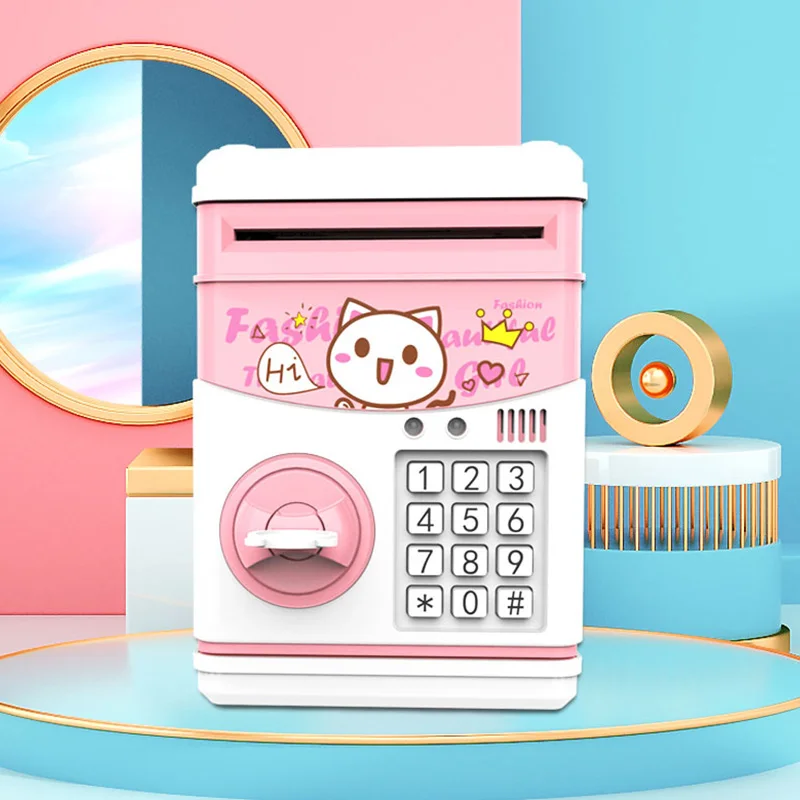Electronic Piggy Bank Safe Box Boys Girl Password Money Boxes Children Digital Coins Cash Saving Safe Deposit ATM Machine Gifts