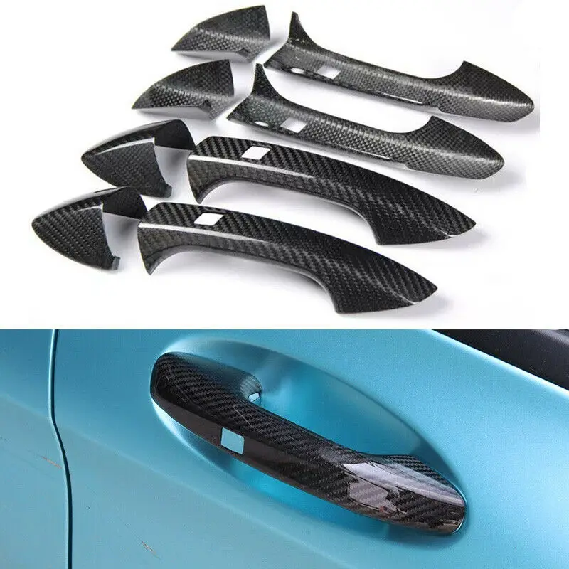 

Carbon Fiber Car Exterior Door Handle Cover Pull Trim For Mercedes Benz W204 C Class 2009- 2014