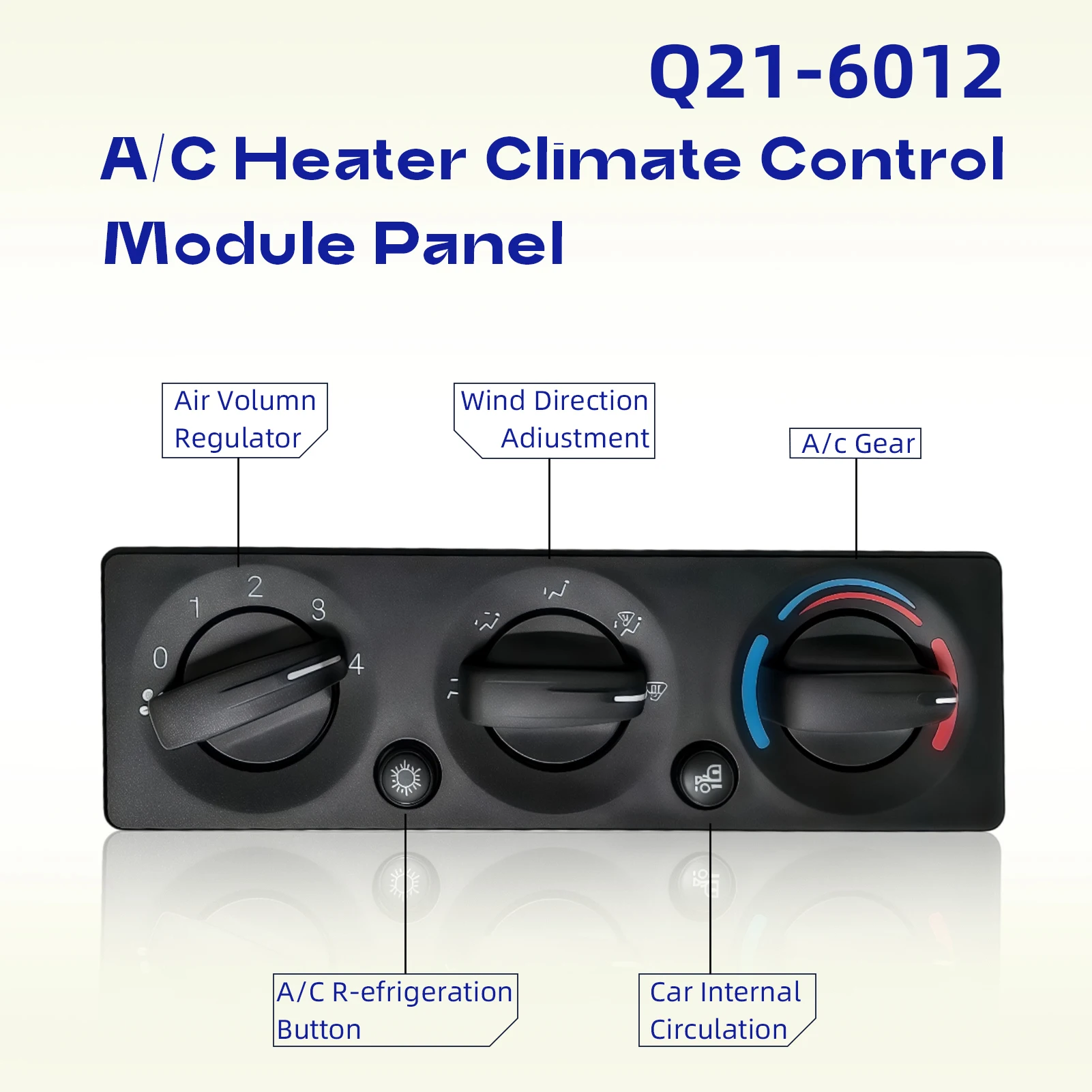 1pcs A/C Heater Climate Control Panel Compatible with 2008-2015 Peterbilt 384