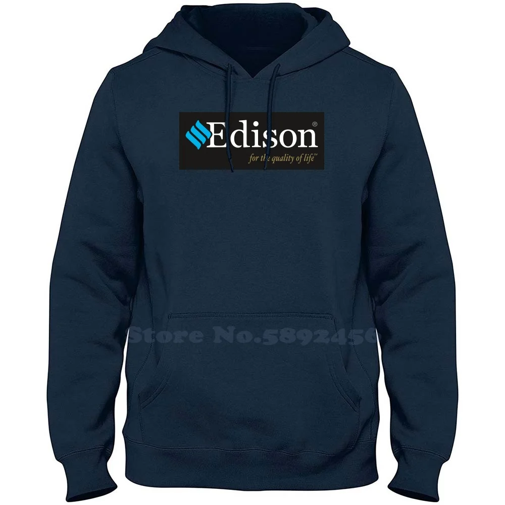 Edison Electric Corp Casual Clothing Sweatshirt 100% Cotton Graphic Hoodie