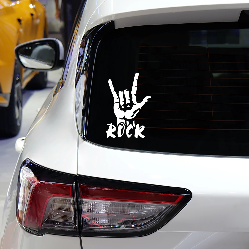 15x23cm Car Sticker Creative Three Ratels Rock Finger Vinyl Decal Waterproof Car Personalized Styling DIY Decoration Accessories