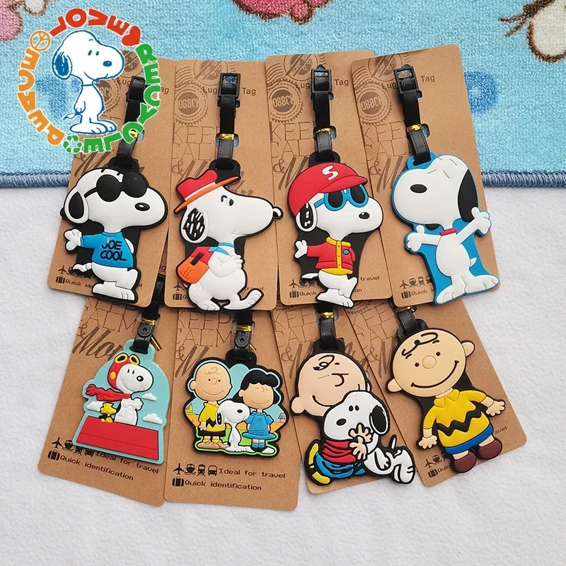 

Snoopy Luggage Identification Tag Cute Schoolbag Pendant Cartoon Snoopy and Charlie Brown Luggage Decoration Tag Christmas Gift