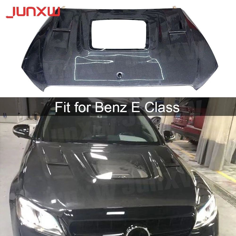 

Carbon Fiber Front Engine Hood Vent Cover For Benz E Class W213 E250 E350 E43 E63 AMG 2016 2017 2018 Car Bonnet Cap