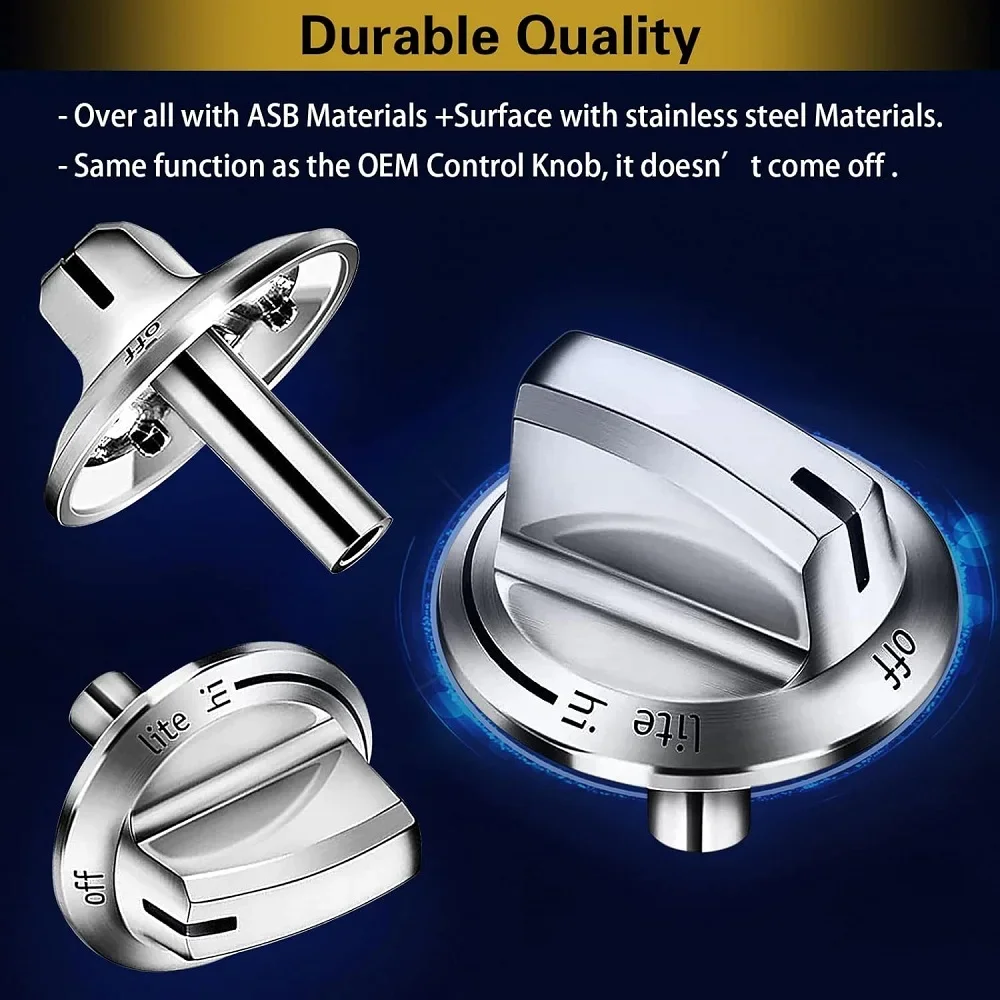 2 عبوة 5304525746   مقبض التحكم، بديل لـ 5304504839 ، متوافق مع أجزاء موقد مقابض نطاق الغاز