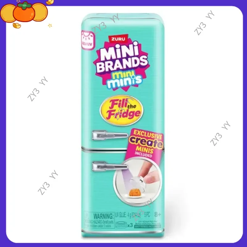 ตู้เย็นจิ๋ว Zuru Mini Fridge Ball ปี 2026 ขนาด 6 จุดตัดตามสเกล อาหารจิ๋วในกล่องสุ่ม ของตกแต่งฉากบ้านตุ๊กตา ตู้เย็นจิ๋ว ของประดับตกแต่งรูปอาหาร