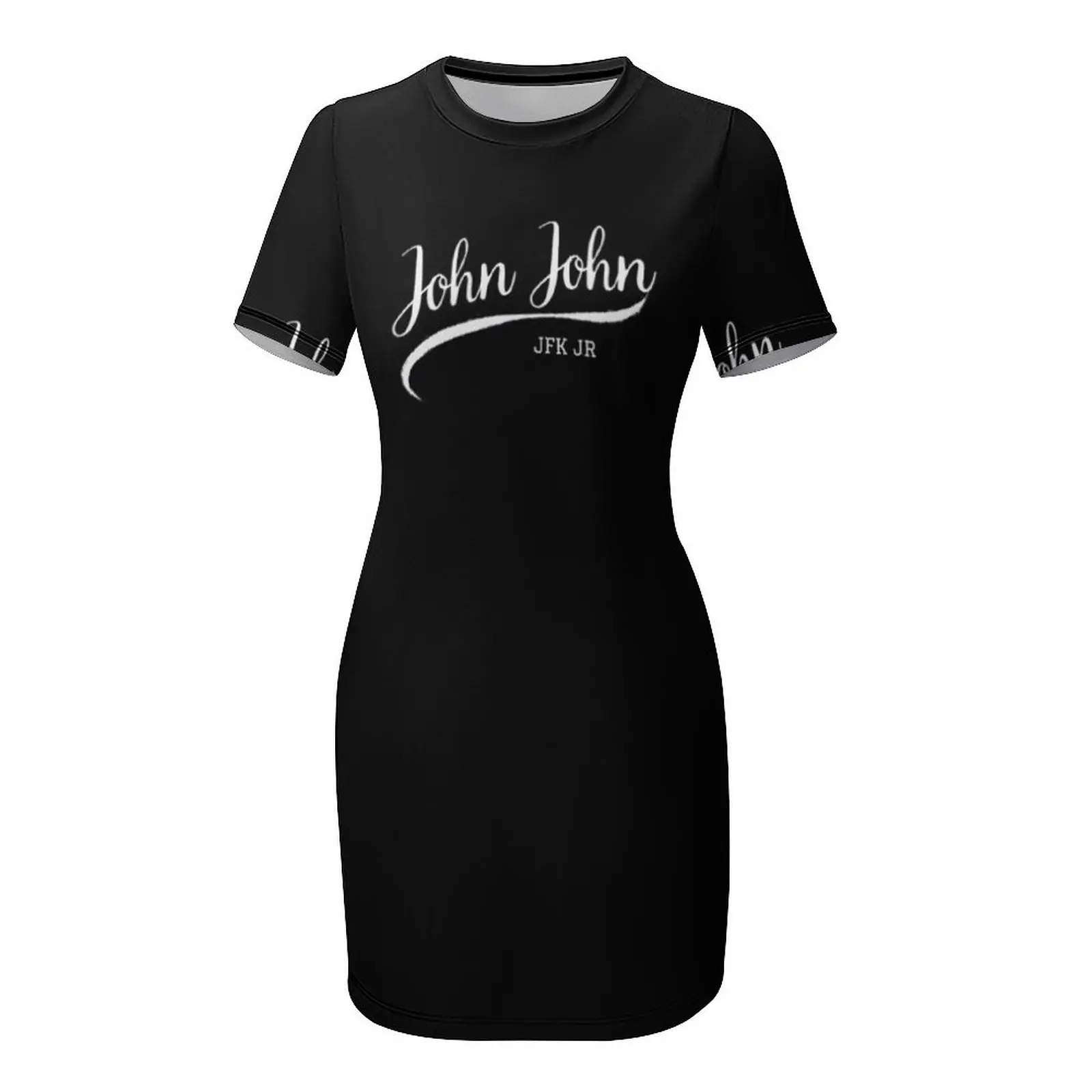 John John JFK JR vestido manga curta para mulheres, vestidos estilo coreano