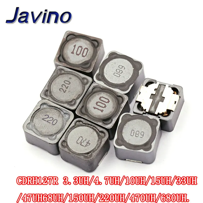 5/20/50PCS CDRH127 CD127 CDRH127 10/15/22/33/47/68UH 12*12*7 SMD Cewka indukcyjna Javino
