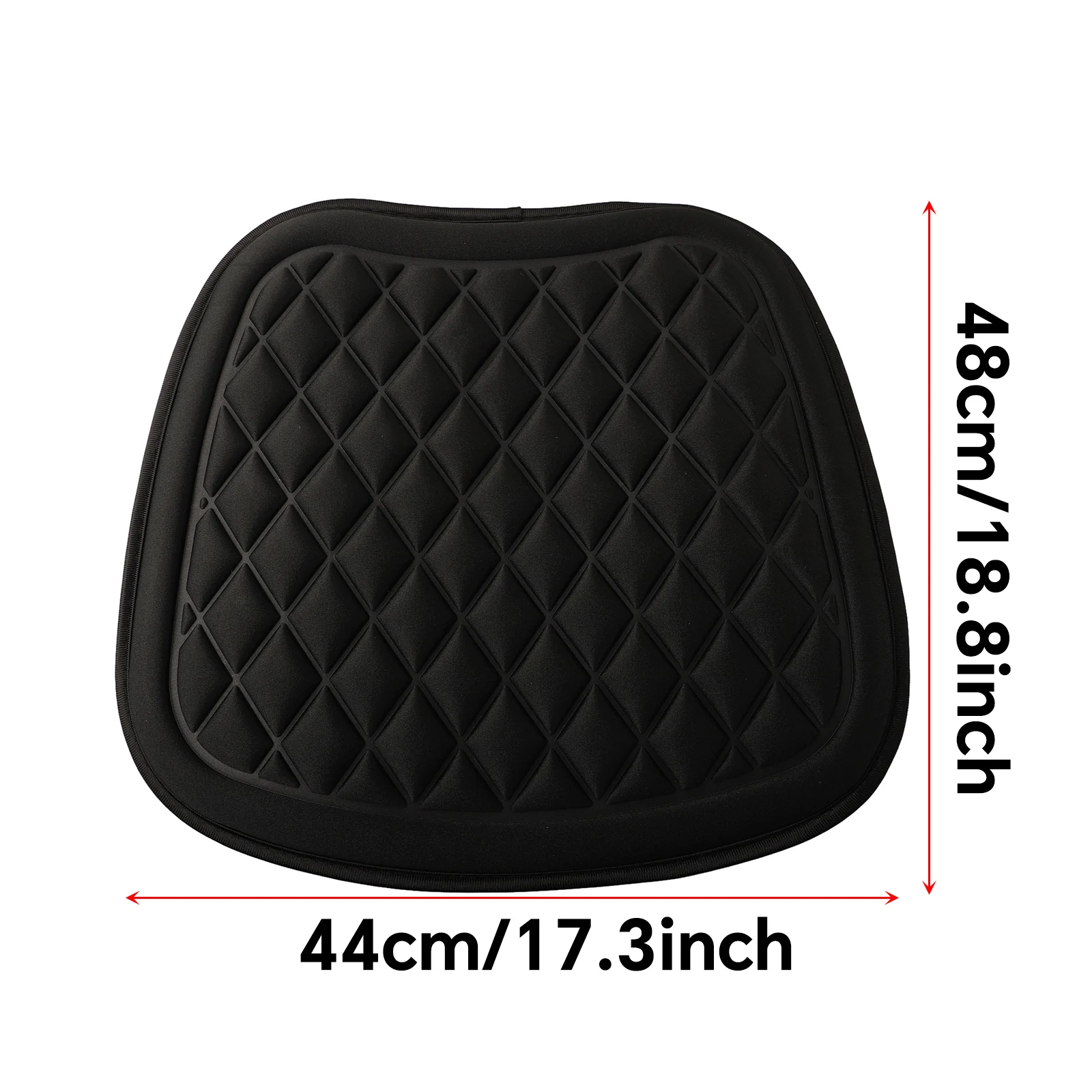 Memory Foam Cushion for Car Driver Seat with Enhanced Airflow Gaps and Non-Slip Rubber Base to Reduce Heat Buildup and Slippage