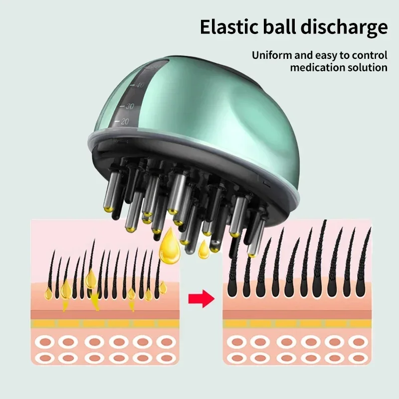 Applicatore del cuoio capelluto ricrescita dei capelli soluzione per lo Styling pettine guida esagonale rullo olio palla massaggio pettine massaggio testa strumenti di rilassamento