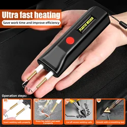 USB Charging  Cordless plastic welding machine hot stapler plastic welding machine bumper  stapler bumper repair car tool kit