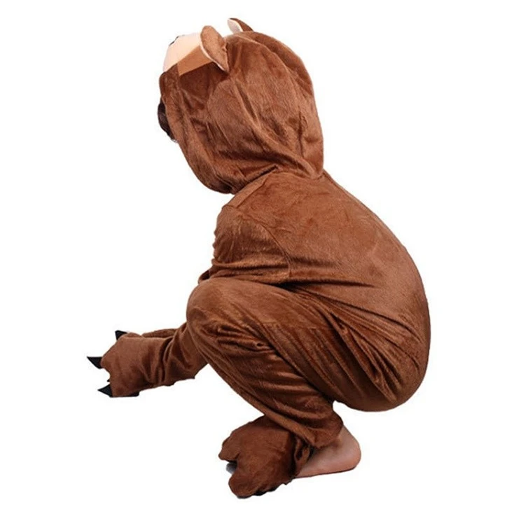 Jongens Meisjes Dieren Bruine Beren Rollenspel Festivals Optredens Stage Kostuums Kids Halloween Cosplay Dress Up Jumpsuit Outfit