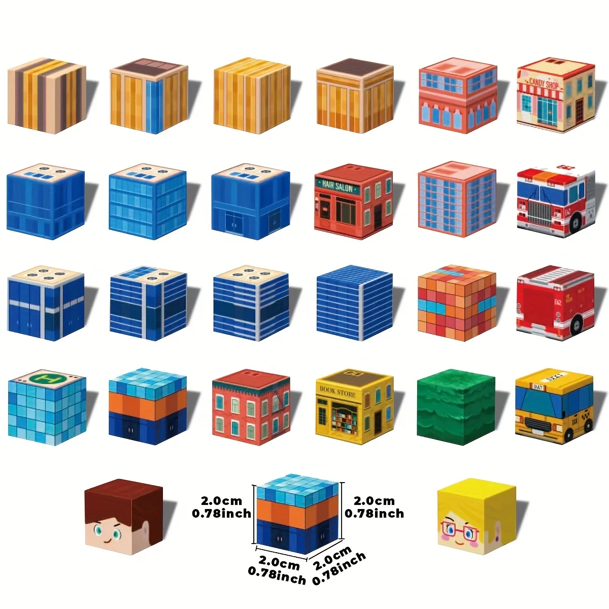 Magnetic Block Set, Building Cube Games, Magnetic Tile Building Block Toys, Stacking Magnets for Kids, Birthday Gifts for Boys