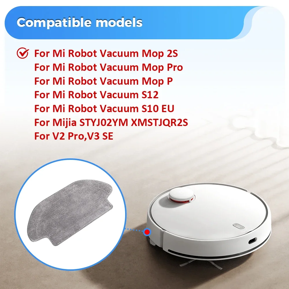 Ткань для влажной швабры для Xiaomi Mijia Mop 2S/Pro/P/3C/LDS STYTJ02YM/ VIOMI V2Pro/V3SE/S10EUS/S12, аксессуары для пылесоса, часть