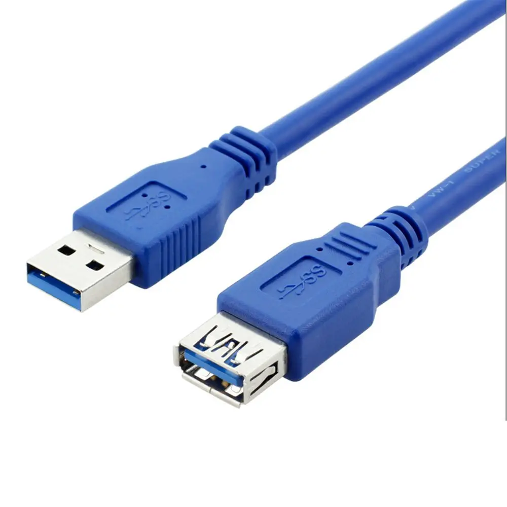 Cabo de Extensão USB 3.0 A Plug para AF, Alta Velocidade, Transmissão de Cabo de Dados do Computador, M/F, Atacado, 0,3 m-1m