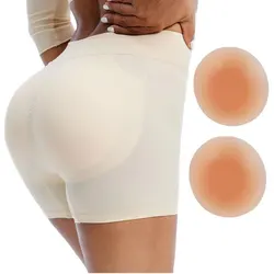 1Pair Buttocks Enhancers Inserts Comfortable Removable Push Up Butt Pad Sexy Bikini Briefs Panties Women Silicone Fake Butt Pads