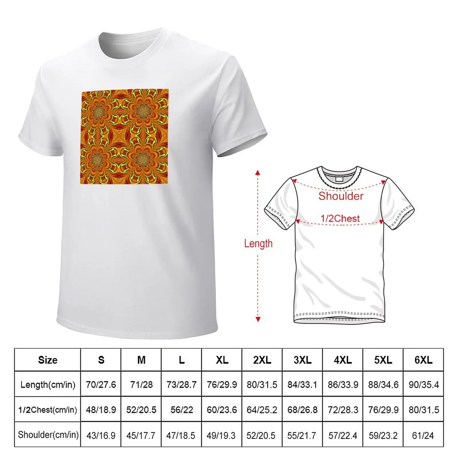 Geomatric Abstract flower Pattern T-Shirt graphics funnys anime vintage workout shirts for men