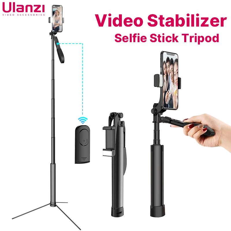 Ulanzi MT-53 160cm Selfie Stick Stabilizer Tripod with Bluetooth Handheld Anti-shake Gimbal for Live Broadcast Vlog Video