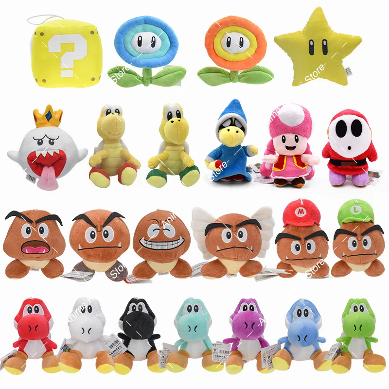 

30 Styles Super Bros Plush Doll Koopa Troopa Goomba Yoshi Dinosaur Anime Characters Mario Plush Toy Game Peripheral Doll Gifts