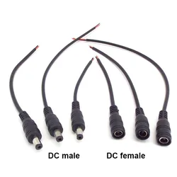 12V 5V 2pin wire DC Male Female jack plug 22awg 3A Power supply Connector Pigtail Cable 5.5x2.1mm adapter plug For strip light