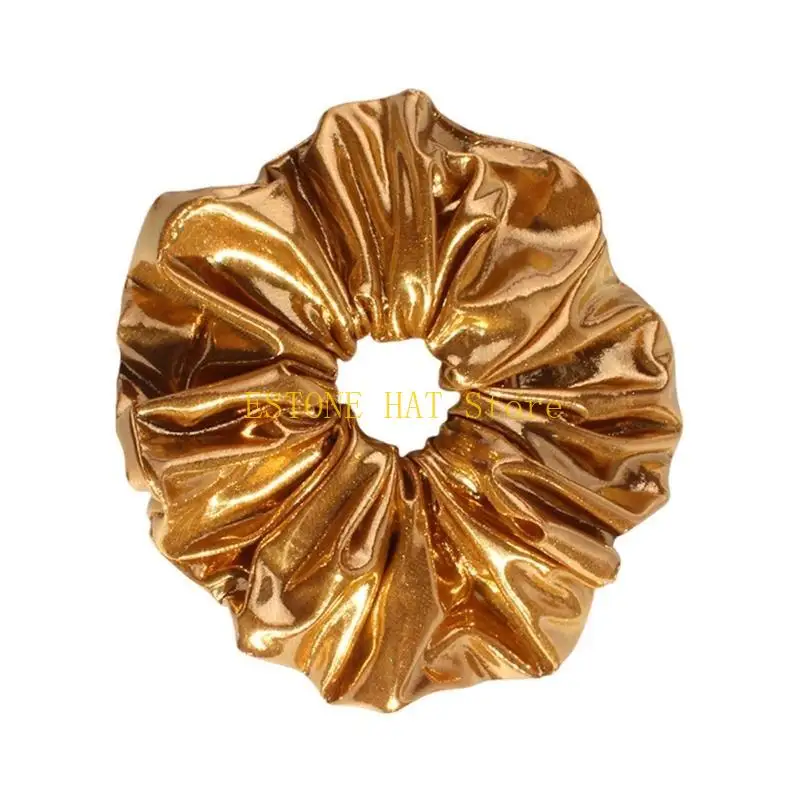 

49MF Large Hair Band Women's Hair Accessories Hair Tie Leather And Fabric Hair Scrunchie Hair Holder for Party Occasion