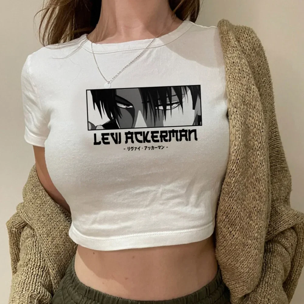 Shingeki No Kyojin crop top Streetwear corsé Grunge 2025 2000s Slim Fit ropa linda para adolescentes