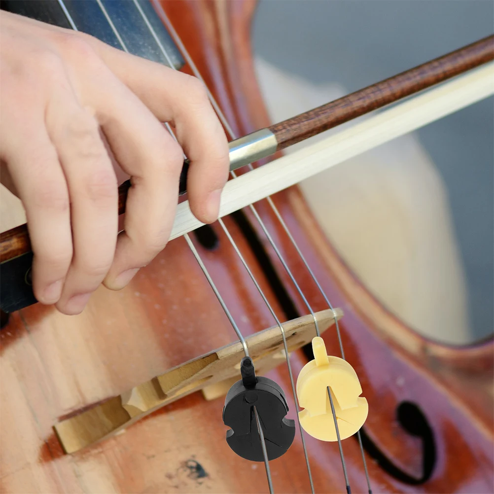 

6 Pcs Violin Mute Rubber Quiet Practice Lightweight Durable Tool Cello Mutes Musical Replacement Parts Accessories