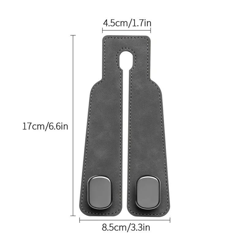 Car Seat Back Hook Suede Double-Headed Rear Storage Storage Small Hook Car Interior Decoration Supplies