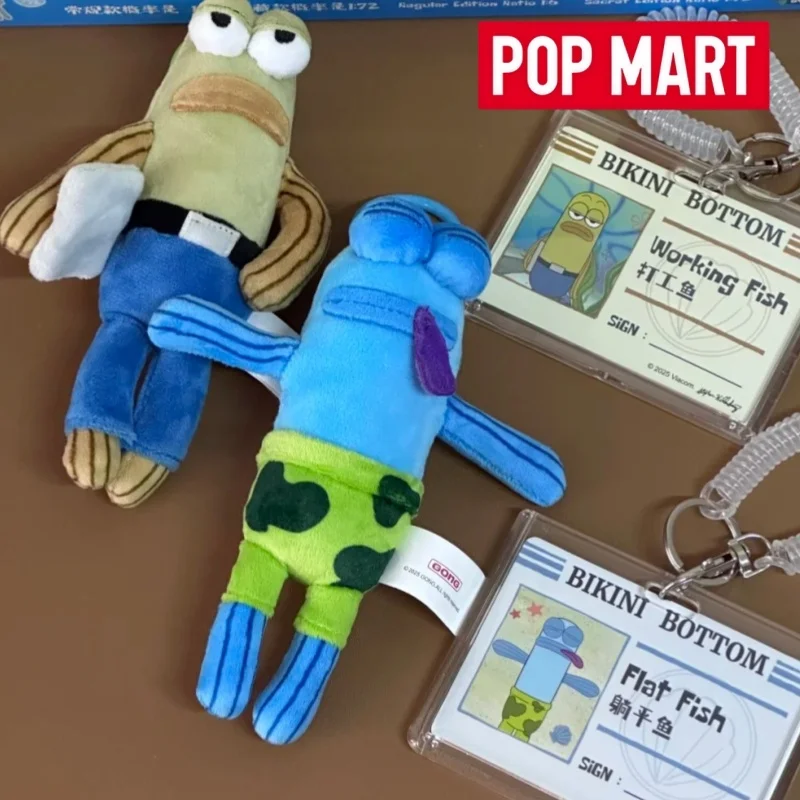الأصلي صندوق أعمى Popmart سبونجبوب سكوير بيكيني القاع سلسلة المقيم صندوق غامض مضحك دمية قلادة اللعب مفاجأة Gif #5