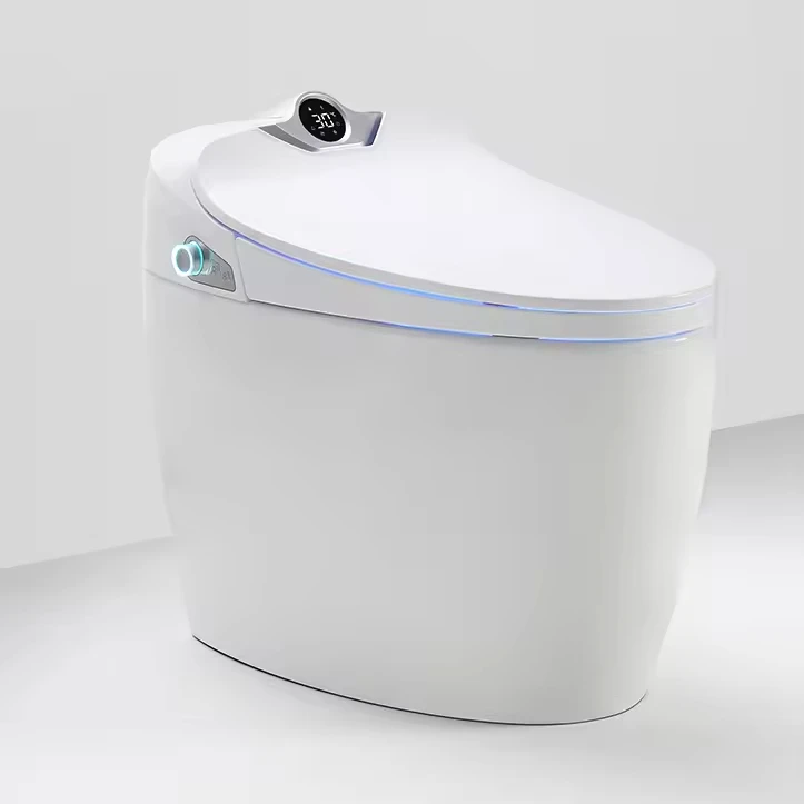 

Bathroom Heating Bidet Electronic Smart Toilet with Remote Control Slender Bowl S-shaped Trap Drainage Mode