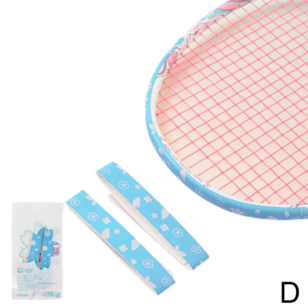 Autocollant de protection de bord de tête de raquette de Badminton de Tennis, bandes adhésives de chauve-souris, cadre auto-ligne, protecteur résistant à l'usure M6D5