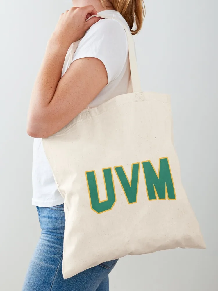 

UVM Collegiate Block Tote Bag canvas tote bags tote bags aesthetic woman shopping bag Big bag women