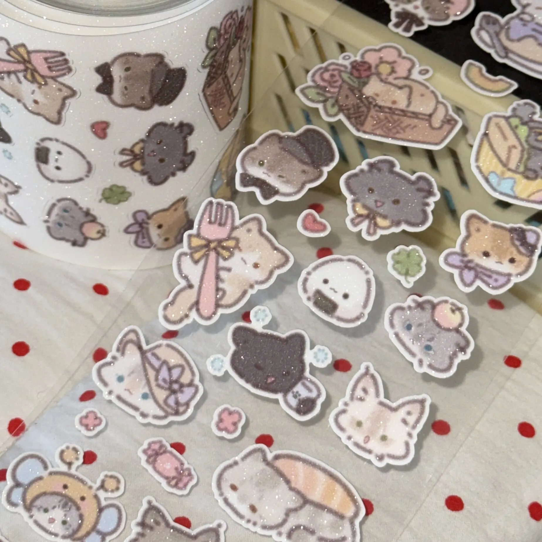 Sweet Little Kitten Cartoon Cute Cat Die cut Sticker DIY Goo Card Journal Scrapbooking Photo Card Phone Case Collage Supply