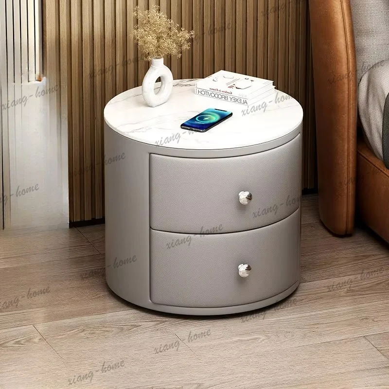 pg Storage Locker Bedside Table Bedroom Modern Hotel Solid Wood Bedroom Nightstand Wireless Charging With Light Mid Century