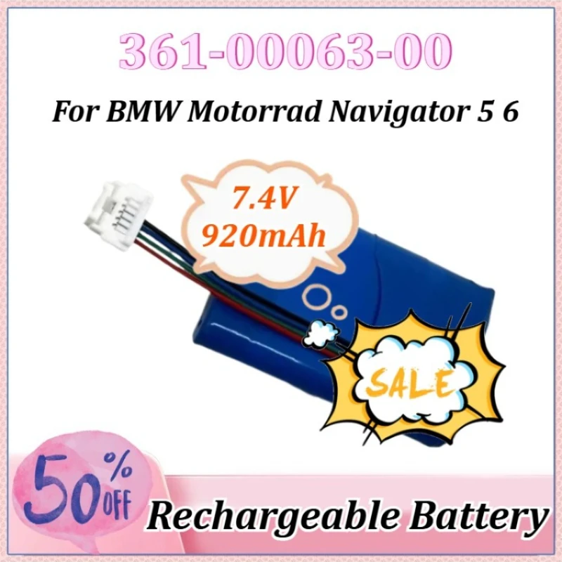 

Сменная батарея 7.4V 920mAh 361-00063-00 для BMW Motorrad Navigator 5 6, высококачественные аккумуляторы