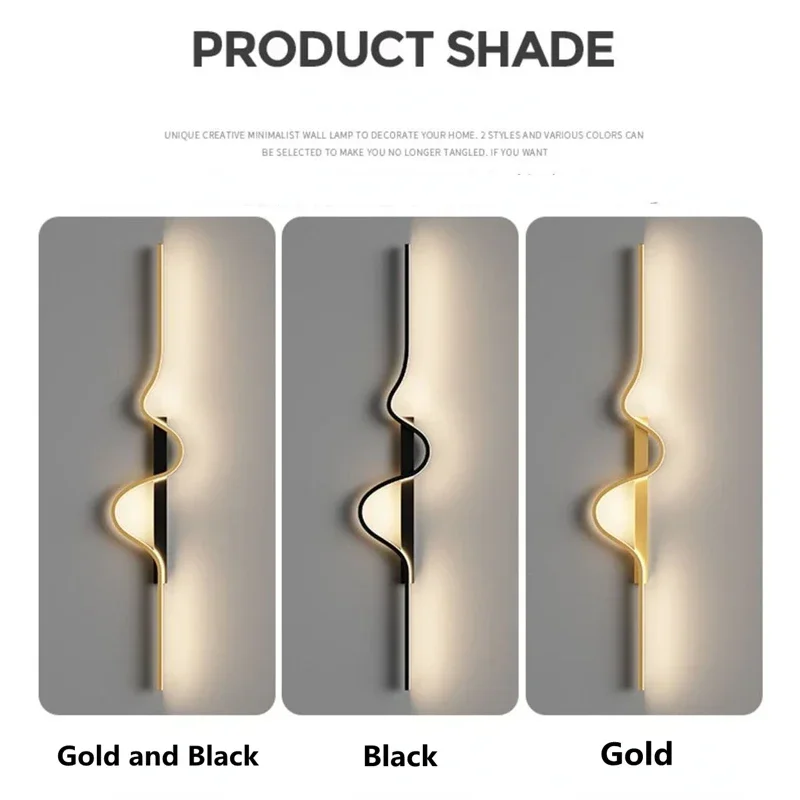 Modern Bedside Led Wall Lamps For Living Room Stairs Office Loft  Bedroom Interior Wall Light Fixture Wall Lamp Home Decr