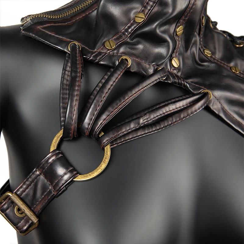 Halloween Adult Punk Fake Shoulder Wrap Cape sciarpa Halloween Cosplay Rave Party Stage Show accessorio Costume