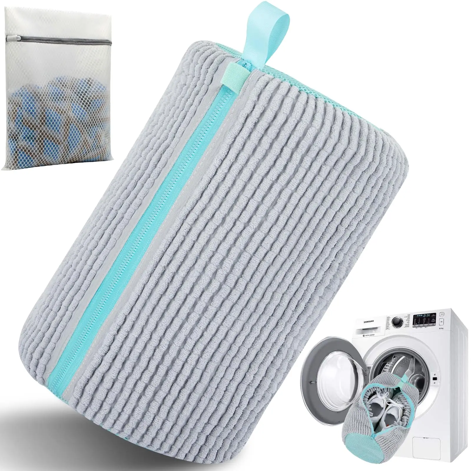 

Filtmonster Shoe Washing Machine Bag, New Upgrade Shoe Bag For Washing Machine, 1 Shoe Washing Bag, 1 Mesh Laundry Bag, Gray