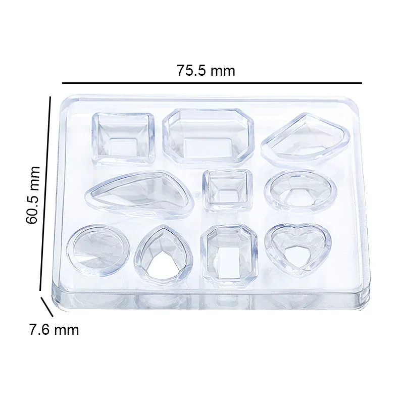 Molde De Silicone claro para Artesanato De Jóias DIY, Pedras Preciosas Facetadas, Moldes De Fundição, Resina Crystal Clear