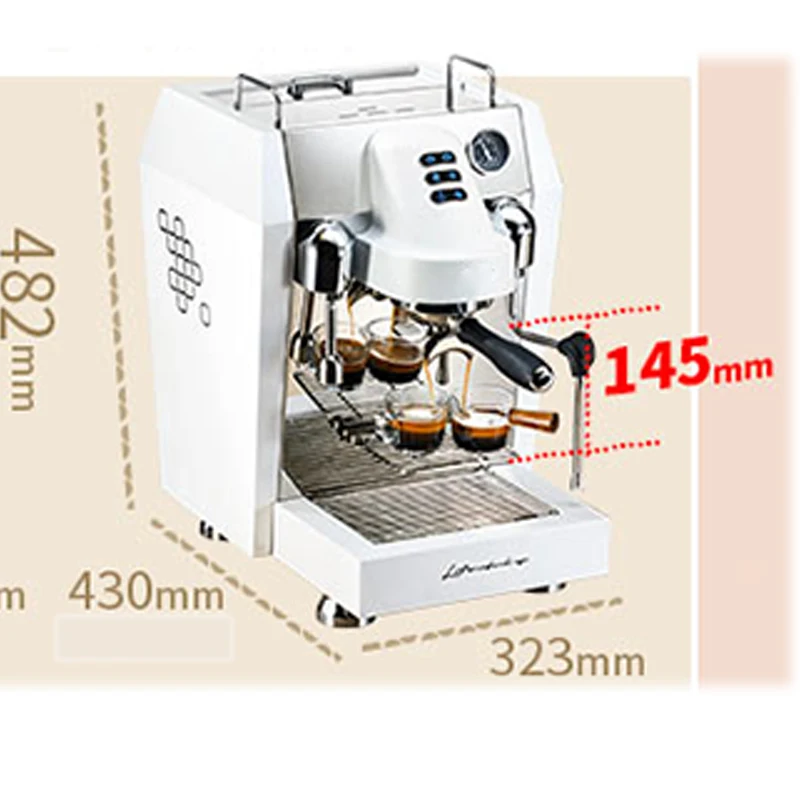 CRM3129 상업용 이탈리아 반자동 커피 머신, 4 홀 스팀 우유 양조 가정용 우유 티 숍 코퍼 메이커