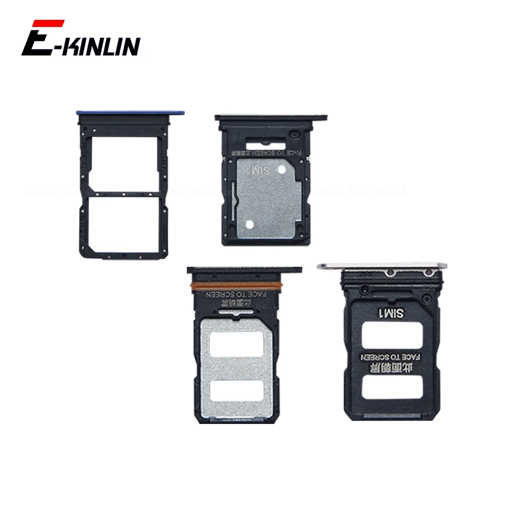 Sim Card Tray Socket Slot Reader Adapter For OPPO Realme U1 V3 V5 V11 V11s 5G Micro SD Card Holder Connector Container Parts