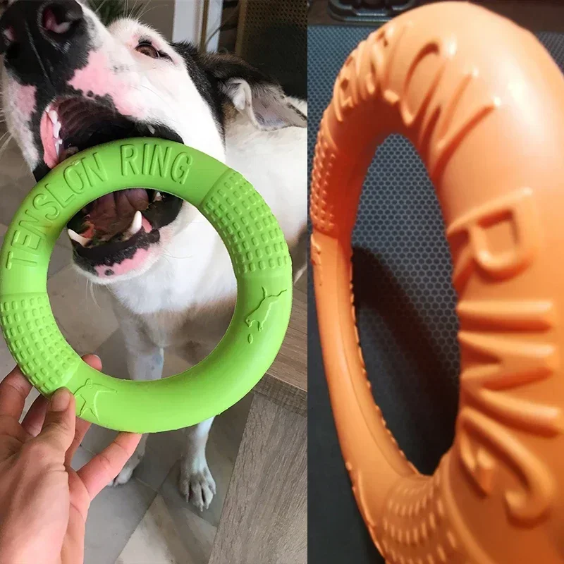 Brinquedos para cães grandes, anel de treinamento interativo de eva, extrator resistente para cães, discos voadores para animais de estimação, anel de mordida, brinquedo para cães pequenos