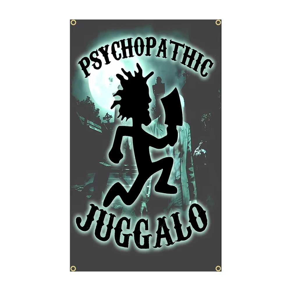 FLAGDOM 90x150cm 3x5Ft Juggalo Icp Flag Polyester Printed The Hatchetman Banner For Decor